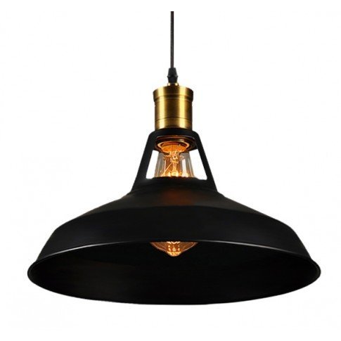 Závěsná lampa Retro Edison - černá