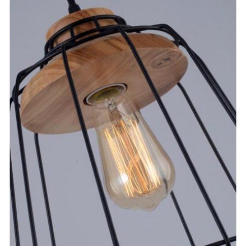 Skandinávská závěsná lampa - dřevo
