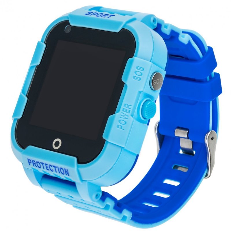 Dětské hodinky s GPS lokátorem KT12 4G - Modré