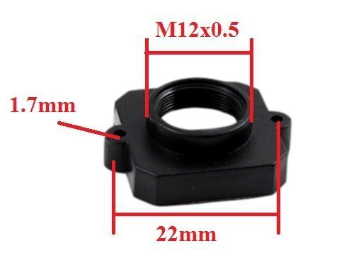 M12x0.5 ABS úchyt pro objektiv (22mm šířka)