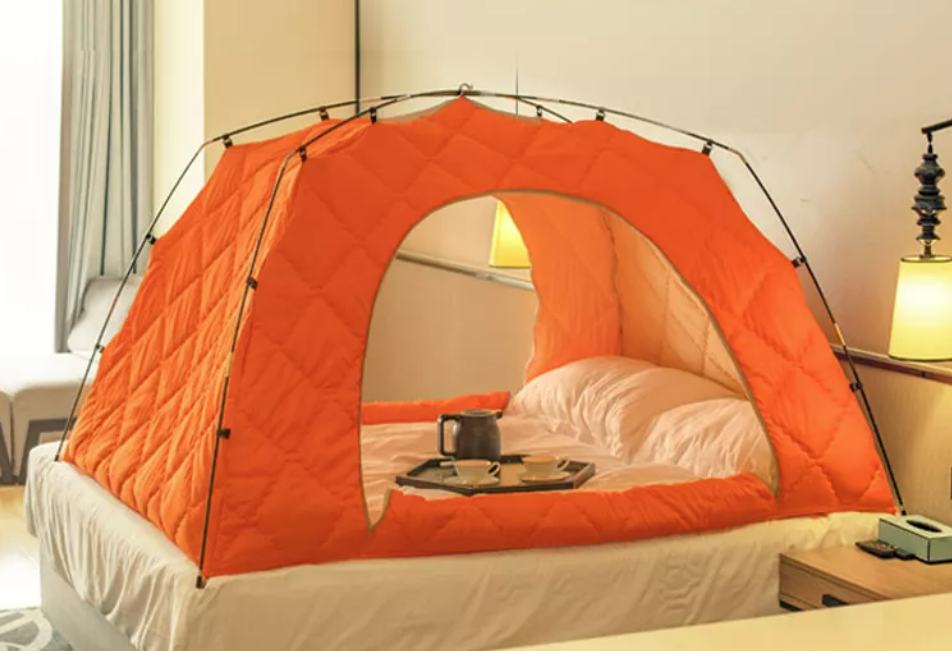 Zateplený vnitřní stan na postel - velký