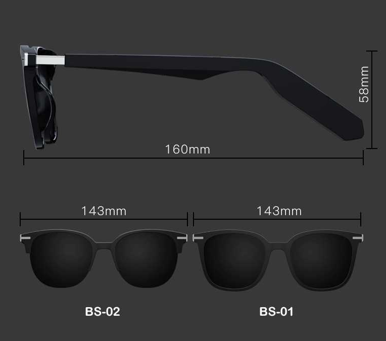 Chytré sluneční audio brýle BS-02