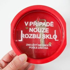 Požární krabička na klíč - plastová kulatá