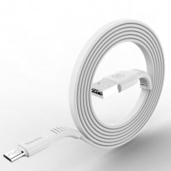 KB01 Anti-knotting micro USB kabel pro android zařízení, Bílá, 1m Bílá 1m