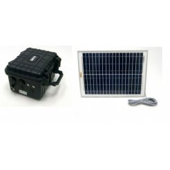 20W solární systém s akumulátorem pro bezpečnostní kamery - 12V + 5V USB SO202