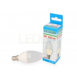 Ledom AKCE: 9 + 1 LED svíčka E14 6W 522lm teplá (50W)
