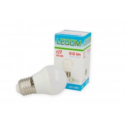 Ledom LED žárovka E27 SMD 6W 510lm teplá (50W)