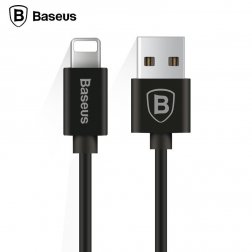 KB12 kroucený USB kabel s lightning konektorem, Černá, 1,6m