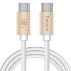 KB13 USB kabel C-C vysokorychlostní 3A, Zlatá, 1m
