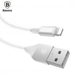 KB14 USB kabel z nylonových vláken s lightning konektorem, Bílá, 1m Bílá