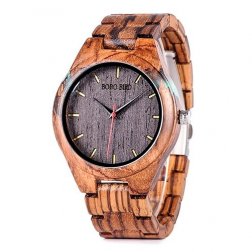Dřevěné hodinky BOBO BIRD WQ12 - Zebra Wood