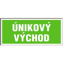 Únikový východ | plastová cedule, 200x87mm