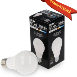 Ledin LED SMD žárovka E27 13W 1300LM A65 teplá STMÍVATELNÁ (95W)