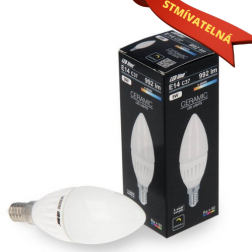 Ledin LED SMD žárovka E14 9W 992LM C37 denní STMÍVATELNÁ (70W)