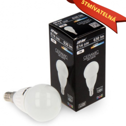 Ledin LED žárovka SMD E14 7W 630LM G50 teplá stmívatelná (55W)