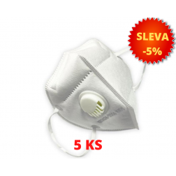 Respirátor s výdechovým ventilem KN95 - SADA 5 KS