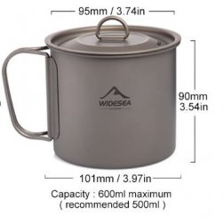 Titanový hrnec s poklicí - 600 ml