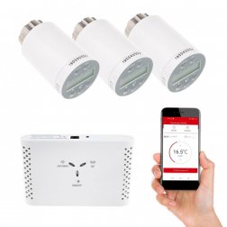 Sada chytré termostatické hlavice Secutek Smart WiFi SSW-SEA801DF a gateway