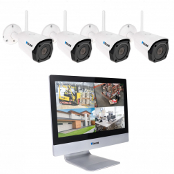 WiFi kamerový systém Secutek SLG-WIFI3604M4FK500 - 4x 5MP kamera, 12" NVR