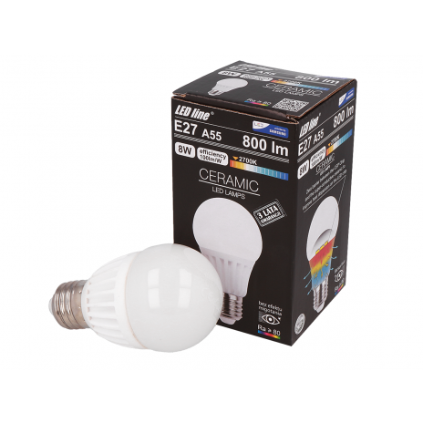 Ledin LED CSP žárovka E27 8W 800LM A55 teplá (60W)