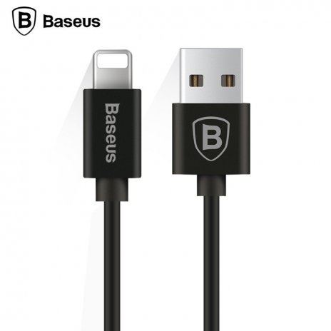KB12 kroucený USB kabel s lightning konektorem, Černá, 1,6m