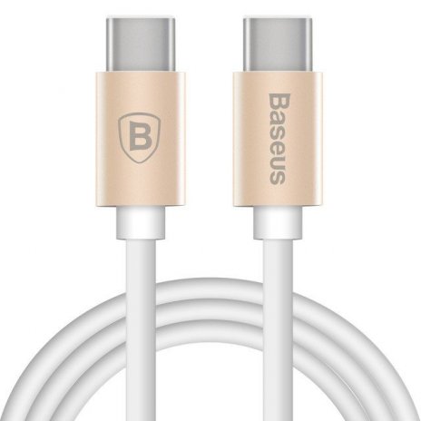KB13 USB kabel C-C vysokorychlostní 3A, Zlatá, 1m