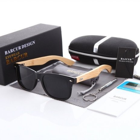 Dřevěné brýle polarizační Oculos de sol masculino BCR01