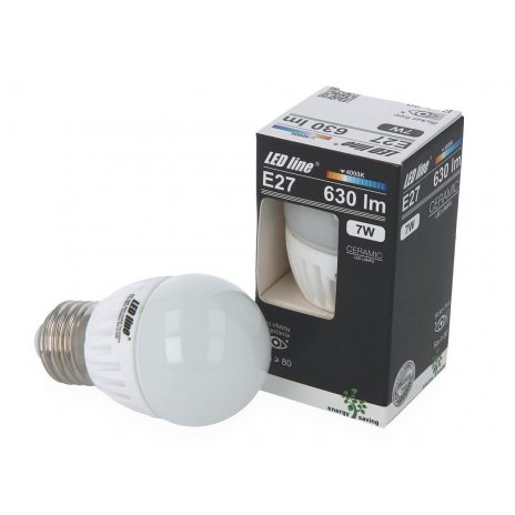 Ledin LED SMD žárovka E27 7W 630lm denní (50W) 