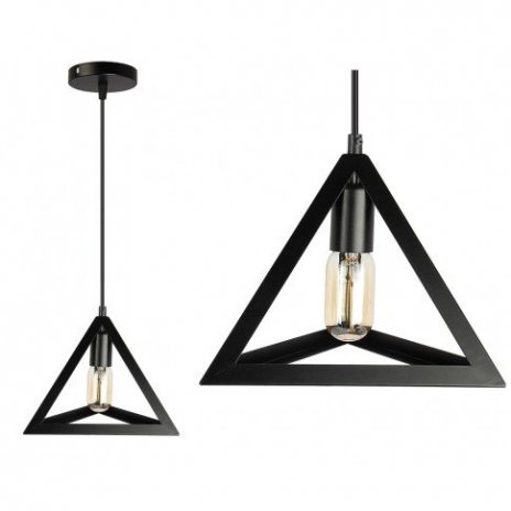Loftová průmyslová závěsná lampa E27 - černá