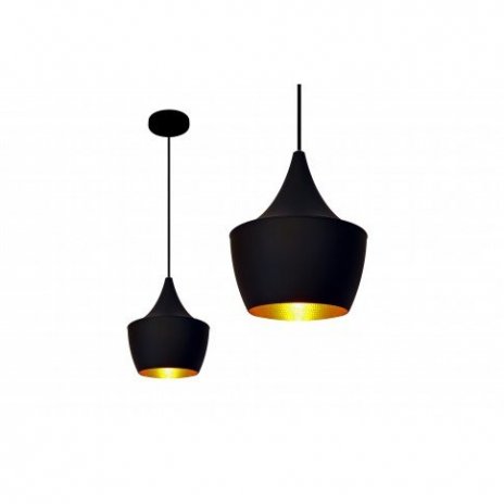 Závěsná lampa Loft Gold - černá