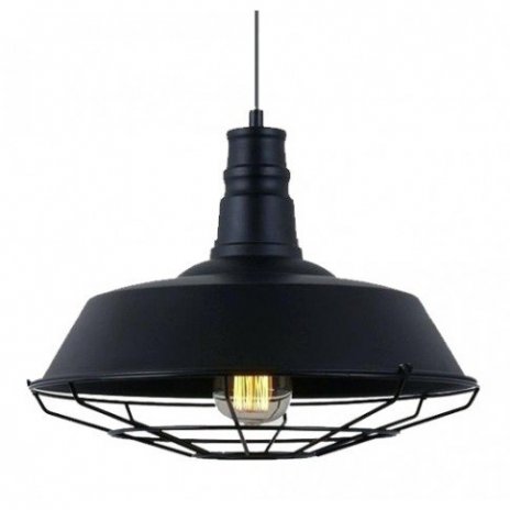 Průmyslová závěsná lampa - černá