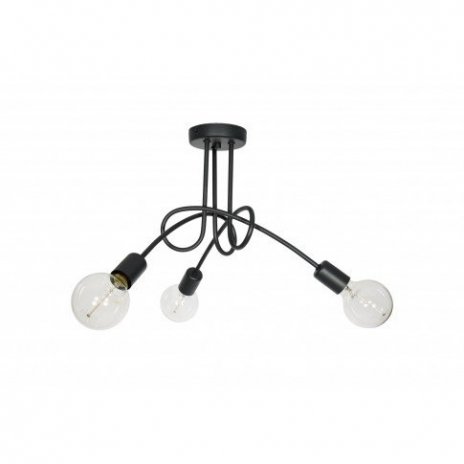 Závěsná lampa Edison Loft - černá