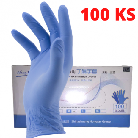 Latexové ochranné rukavice - velikost M 100 ks