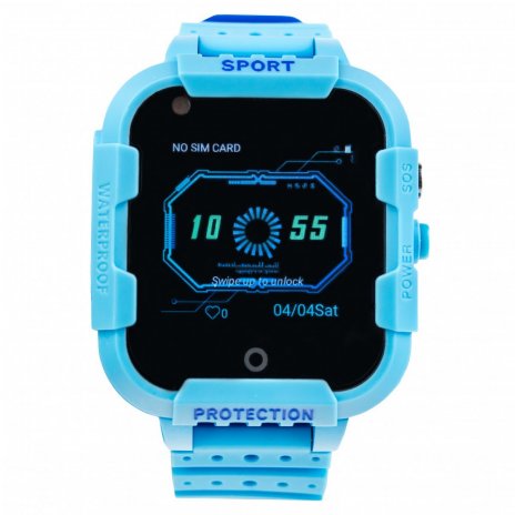 Dětské hodinky s GPS lokátorem KT12 4G - Modré 