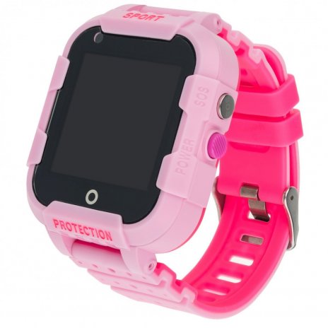 Dětské hodinky s GPS lokátorem KT12 4G - Růžové 