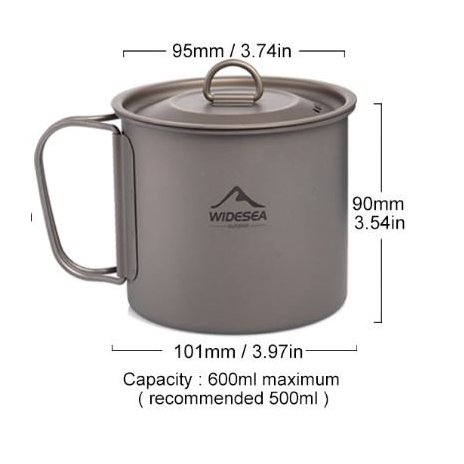 Titanový hrnec s poklicí - 600 ml