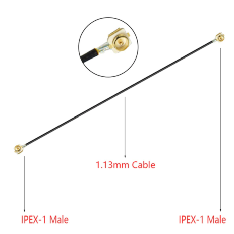 Kabelová redukce IPEX-1 (u.FL) Male / IPEX-1 (u.FL) Male 