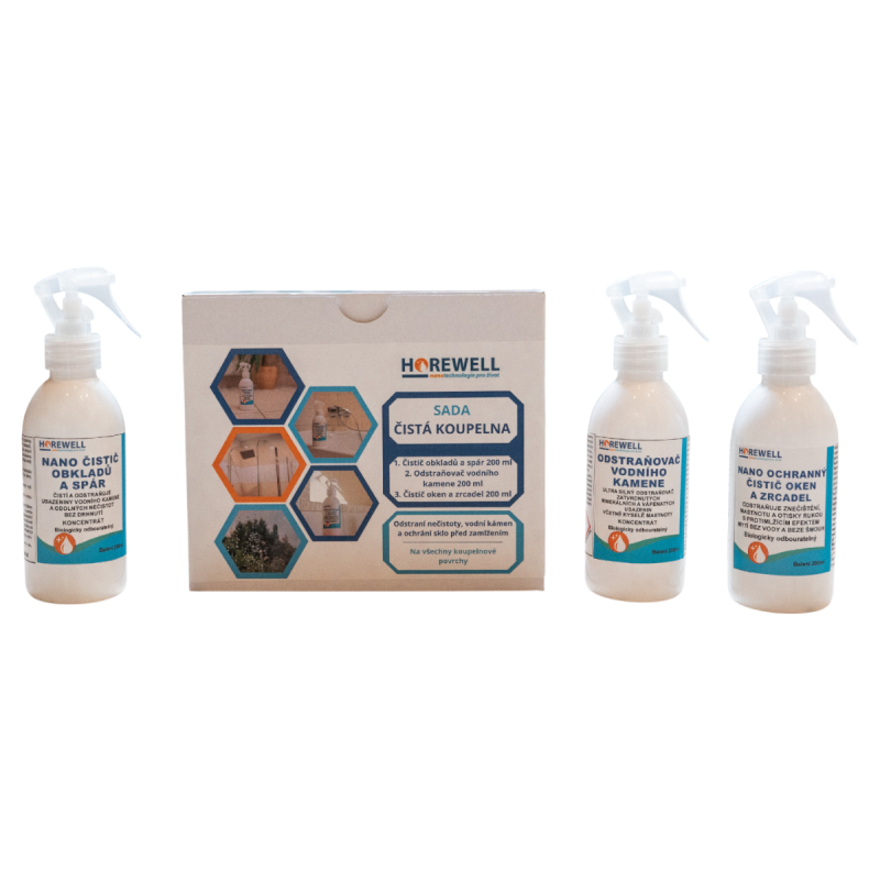 Horewell Nano Sada Čistá koupelna Sada 3x200 ml