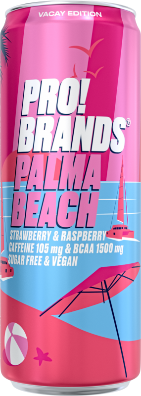 HealthyCo Probrands BCCA Drink PALMA BEACH 330 ml - jahoda/malina