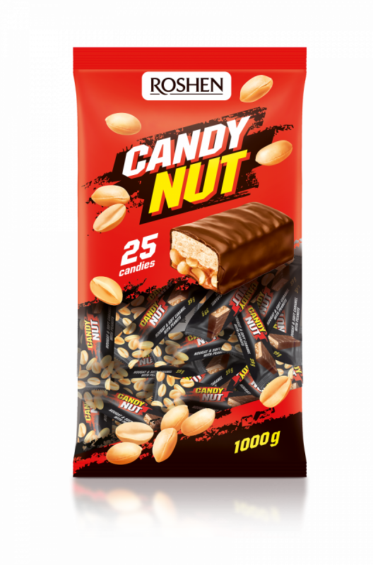 Tyčinka Candy Nut s nugátem, karamelem a arašídy 1 kg