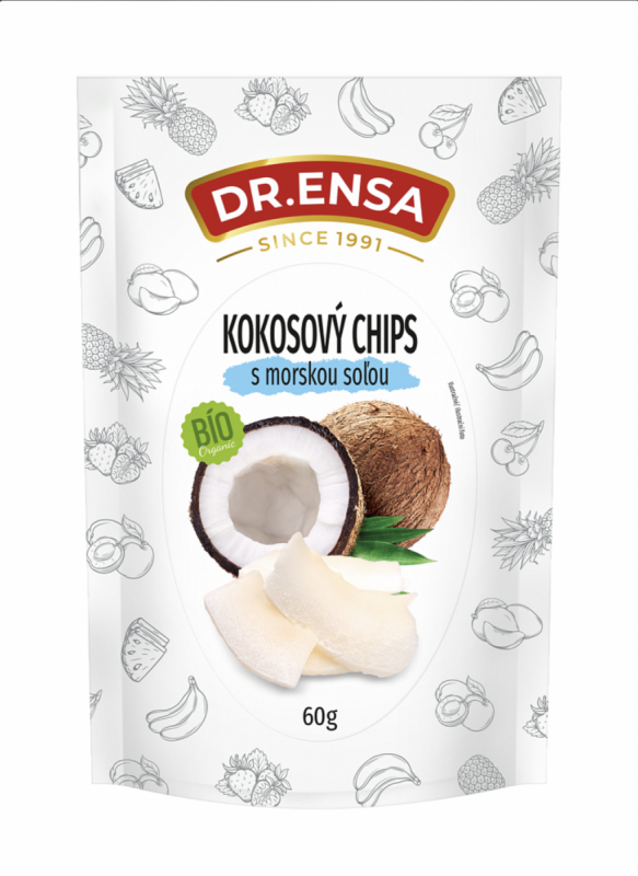Bio Kokosový chips s mořskou solí 60 g