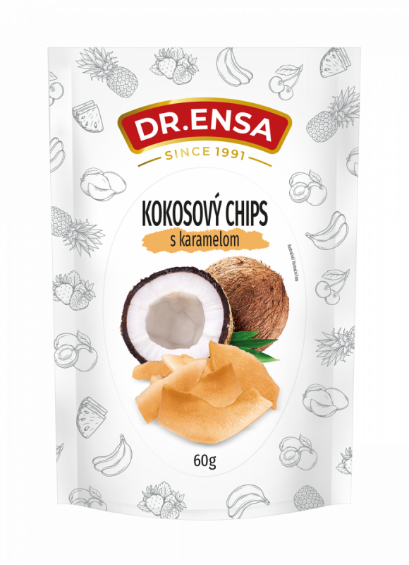 Bio Kokosový chips s karamelem 60 g