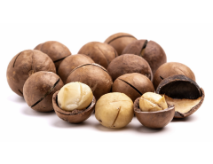Makadamové ořechy ve škorápce pražené solené 200 g + nůž