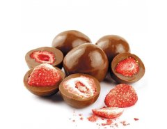 Lyofilizované jahody v mliečnej čokoláde 100 g