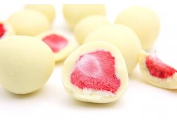 Lyofilizované jahody v bílé čokoládě 100 g