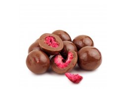 Lyofilizované maliny v hořké čokoládě 100 g