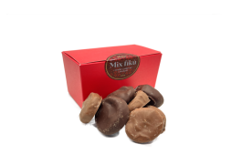 Dárkový mix fíků v hořké a mléčné čokoládě - červená 200 g