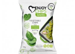 Pečené bramborové chipsy se špenátem a česnekem 40 g