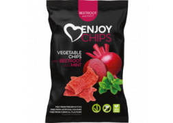 Smažené bramborové chipsy s červenou řepou a mátou 40 g