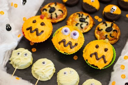 Halloweenské cupcakess